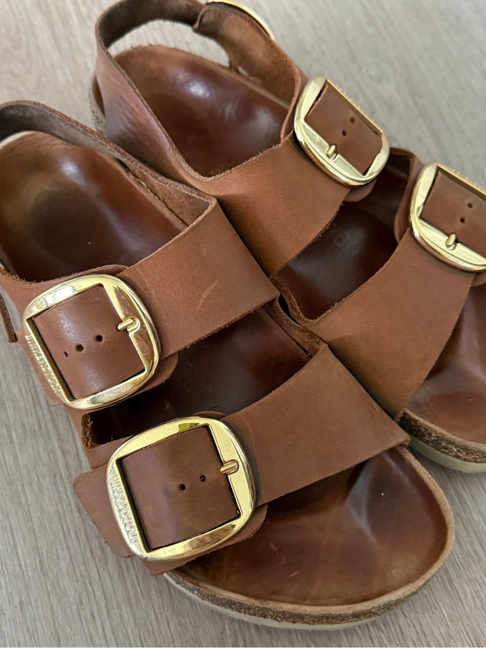 Birkenstock Milano Big Buckle Oiled Leather Cognac - Picture 4 of 7